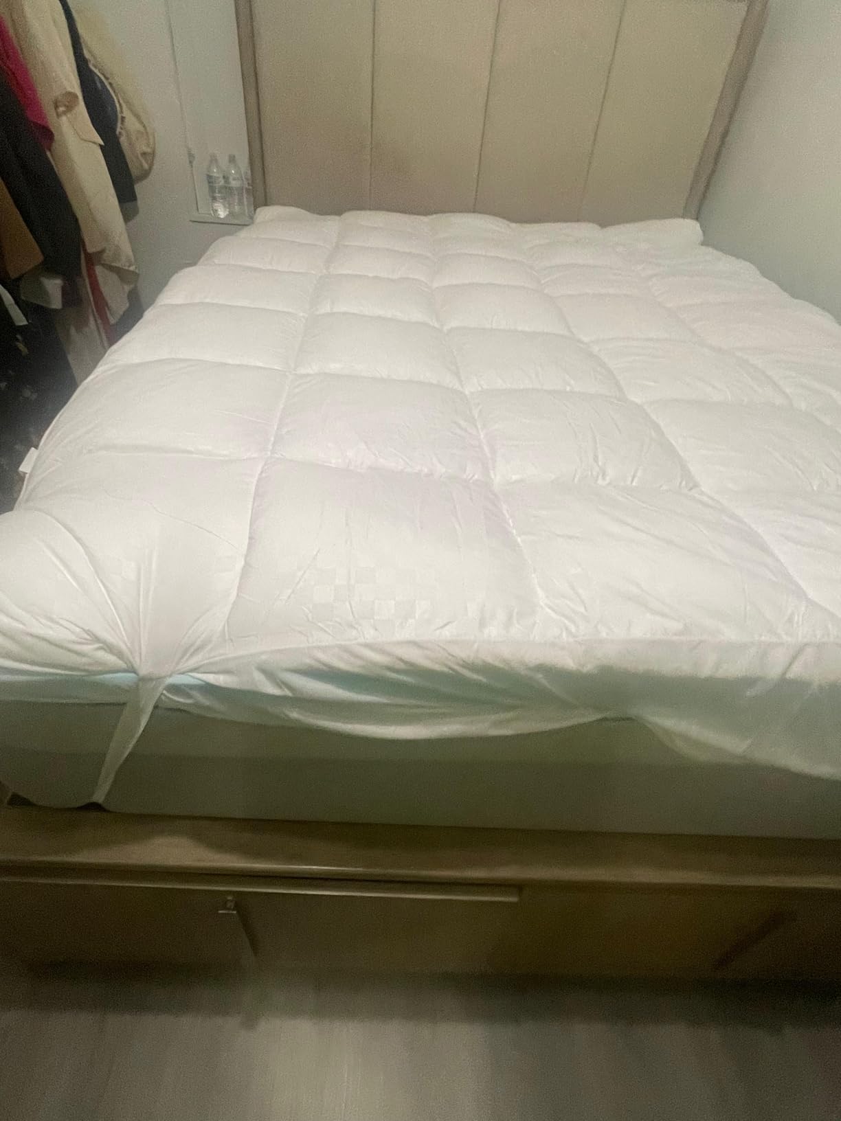Dual Layer 4 Inch Memory Foam Mattress Topper for Pressure Relief with 4X Support, 2