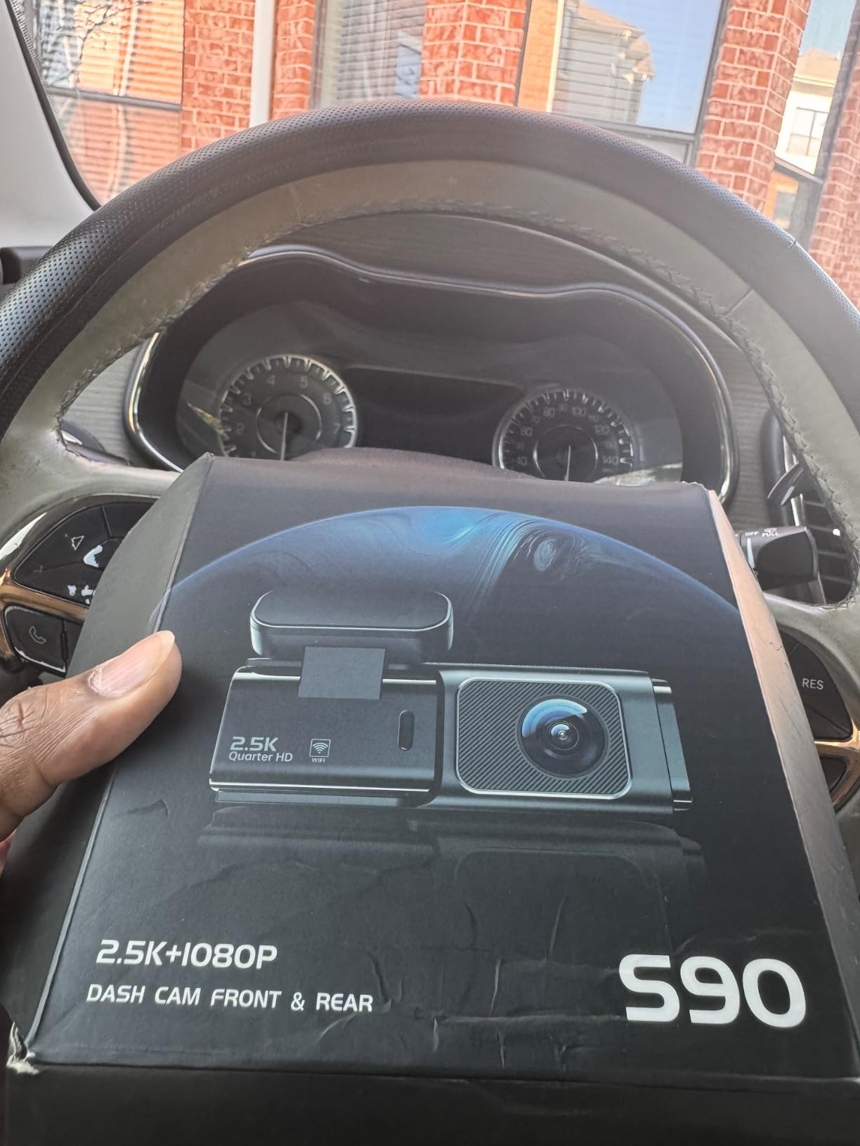 Dash Cam Front and Rear, 4K Ultra HD+1080P Dash Camera for Cars, Built-in Wi-Fi GPS, Included 32GB Card, 2.0'' IPS Screen Mini Car Camera, App, Night Vision, 170 Wide Angle, 24H Parking Mode customer photo 2
