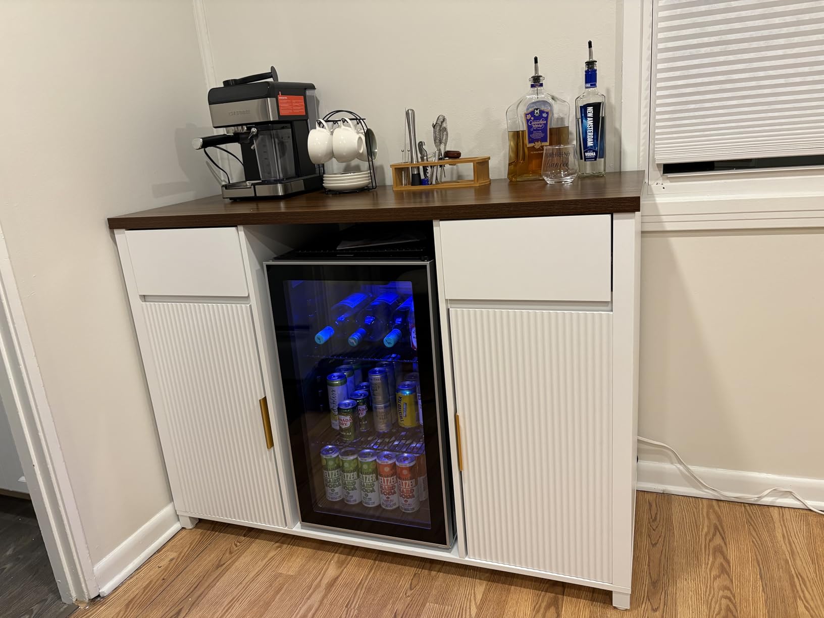 Antarctic Star Wine Cooler, Beverage Refrigerator, 16 Bottle Freestanding Quiet Wine Cellar Front Glass Door for Home and Bar, Digital Temp Control, 1.71 Cu.Ft. customer photo 1