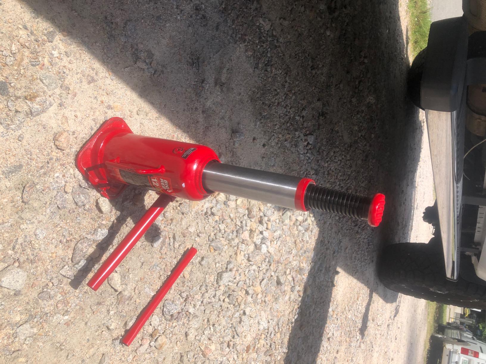 BIG RED T91203B Torin Hydraulic Welded Bottle Jack, 12 Ton (24,000 lb) Capacity, Red customer photo 2
