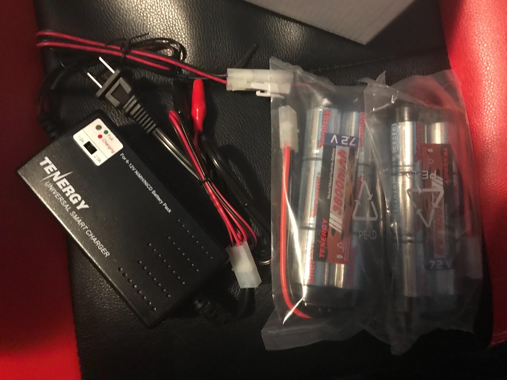Tenergy 2 Pack of 7.2V 3800mAh NiMH Flat Battery w/Standard Tamiya Connector and Charger for RC Hobbies & AEGs customer photo 2