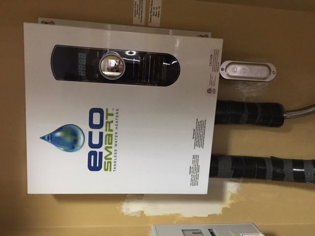 EcoSmart ECO 27 Electric Tankless Water Heater, 27 KW at 240 Volts, 112.5 Amps with Patented Self Modulating Technology, 17 x 17 x 3.5, White customer photo 2