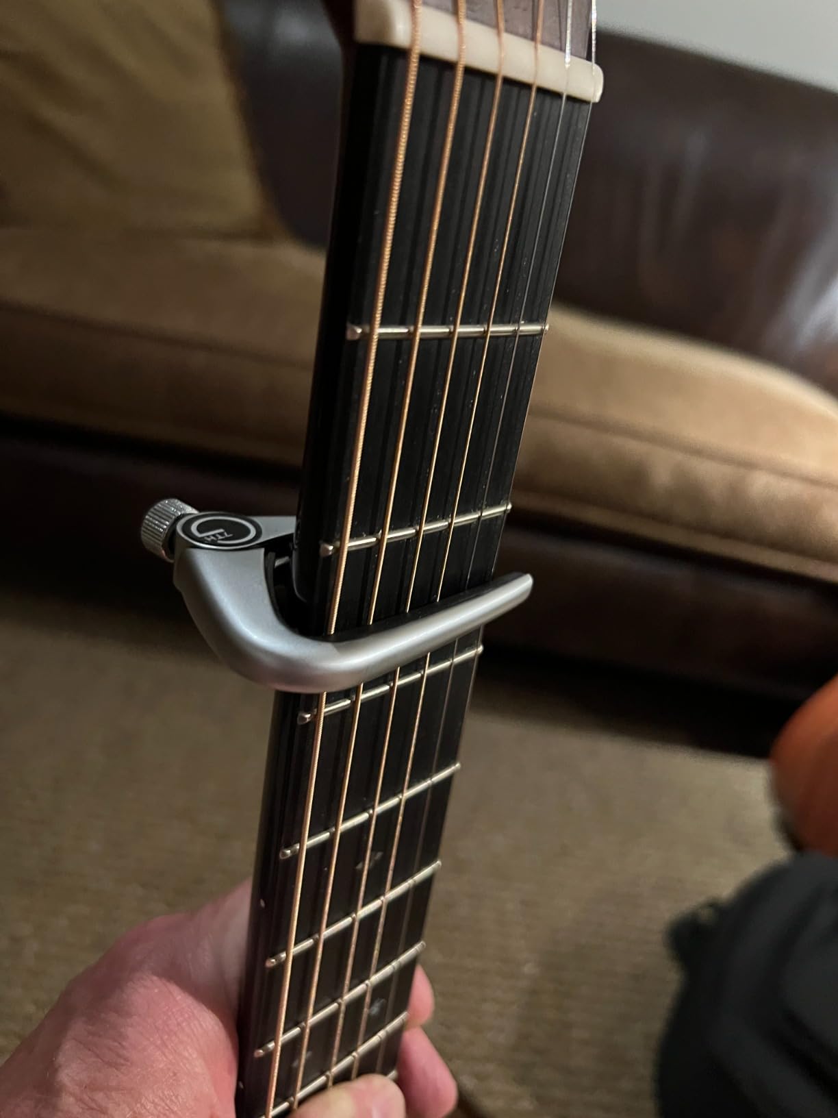 G7th Newport 6 String Silver Guitar Capo - Lightweight with Adjustable Tension Control customer photo 1