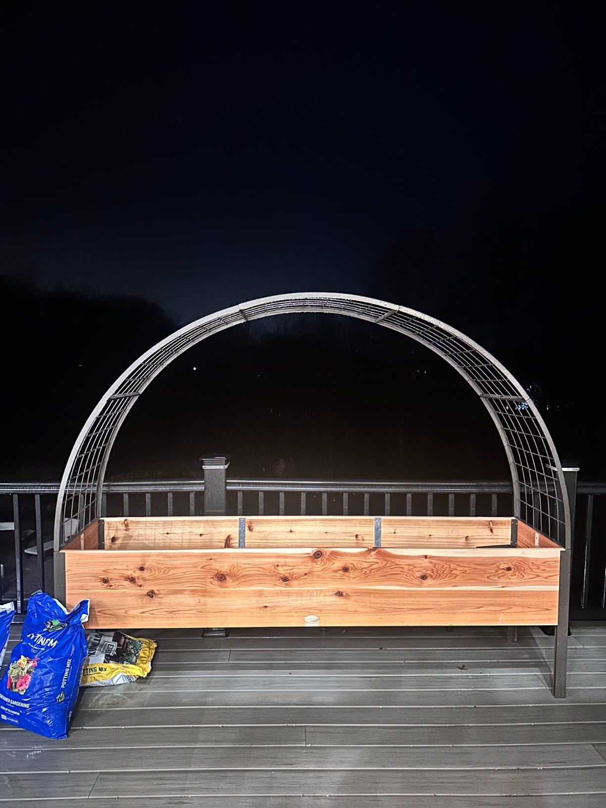 Gardener's Supply Company Elevated Cedar Raised Garden Bed | 2' x 8' Heavy Duty Standing Planter Box with Aluminum Corners for Outdoor Plants Vegetables Flowers | Perfect for Patio & Backyard customer photo 2