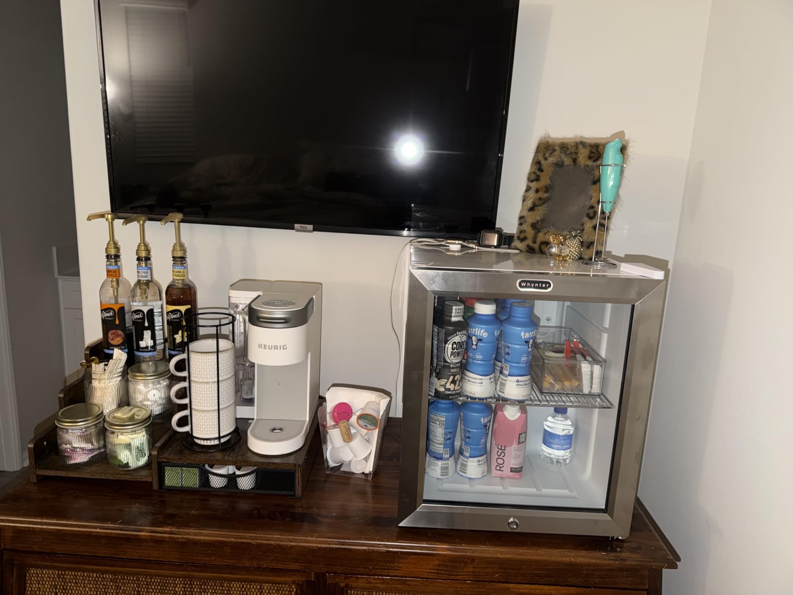 Whynter Beverage Refrigerator with Double-Layer Glass Door, 127-Can 3.1 Cu. Ft. Drink Mini Fridge with Lock, BR-128WS, Stainless Steel customer photo 2