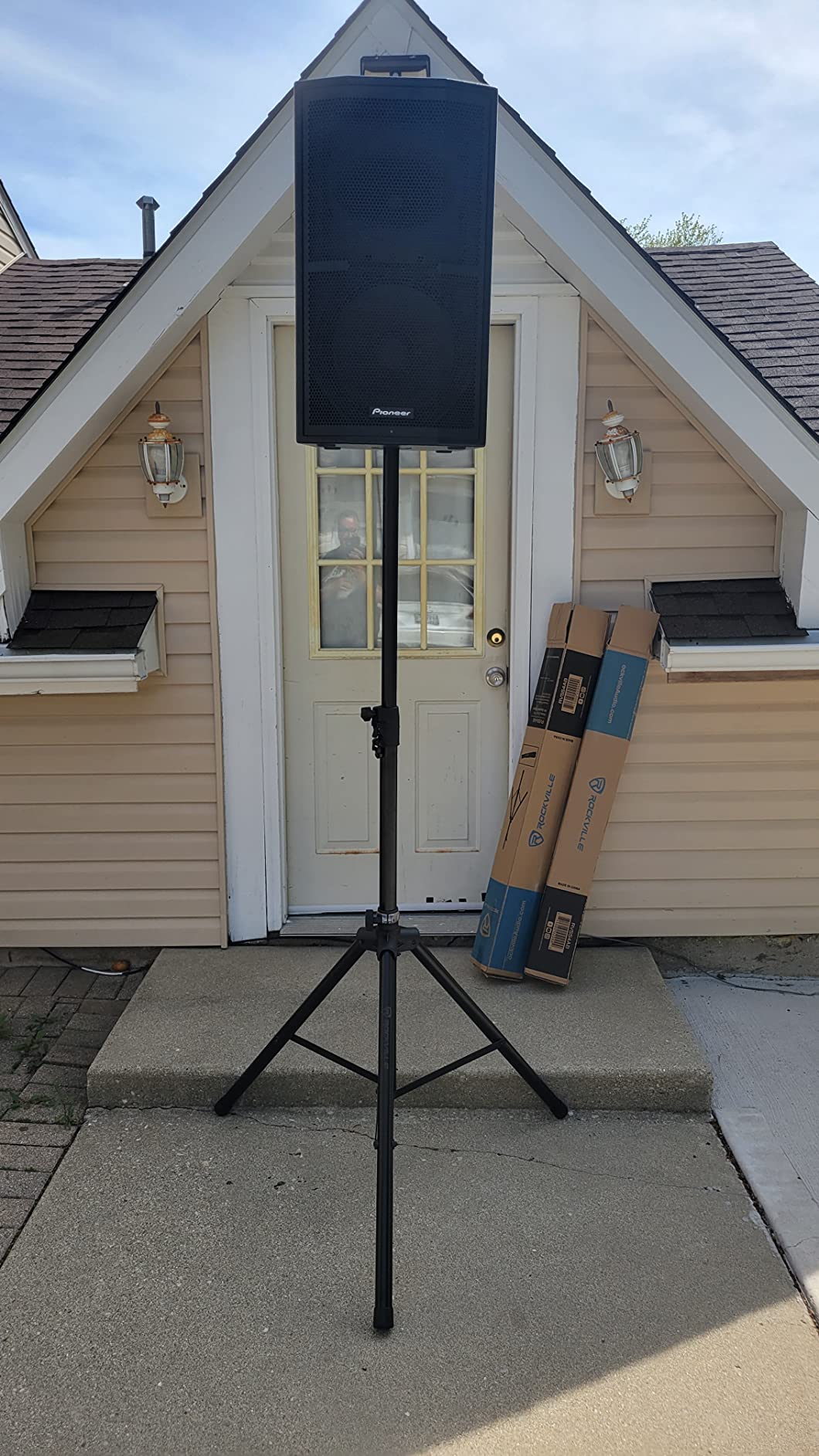 2-Pack Rockville RVSS4AB Hydraulic Auto Lift & Lower Tripod Speaker Stand, 154 lbs Capacity, Travel Bag Included, Adjustable 42-79 Inches customer photo 2