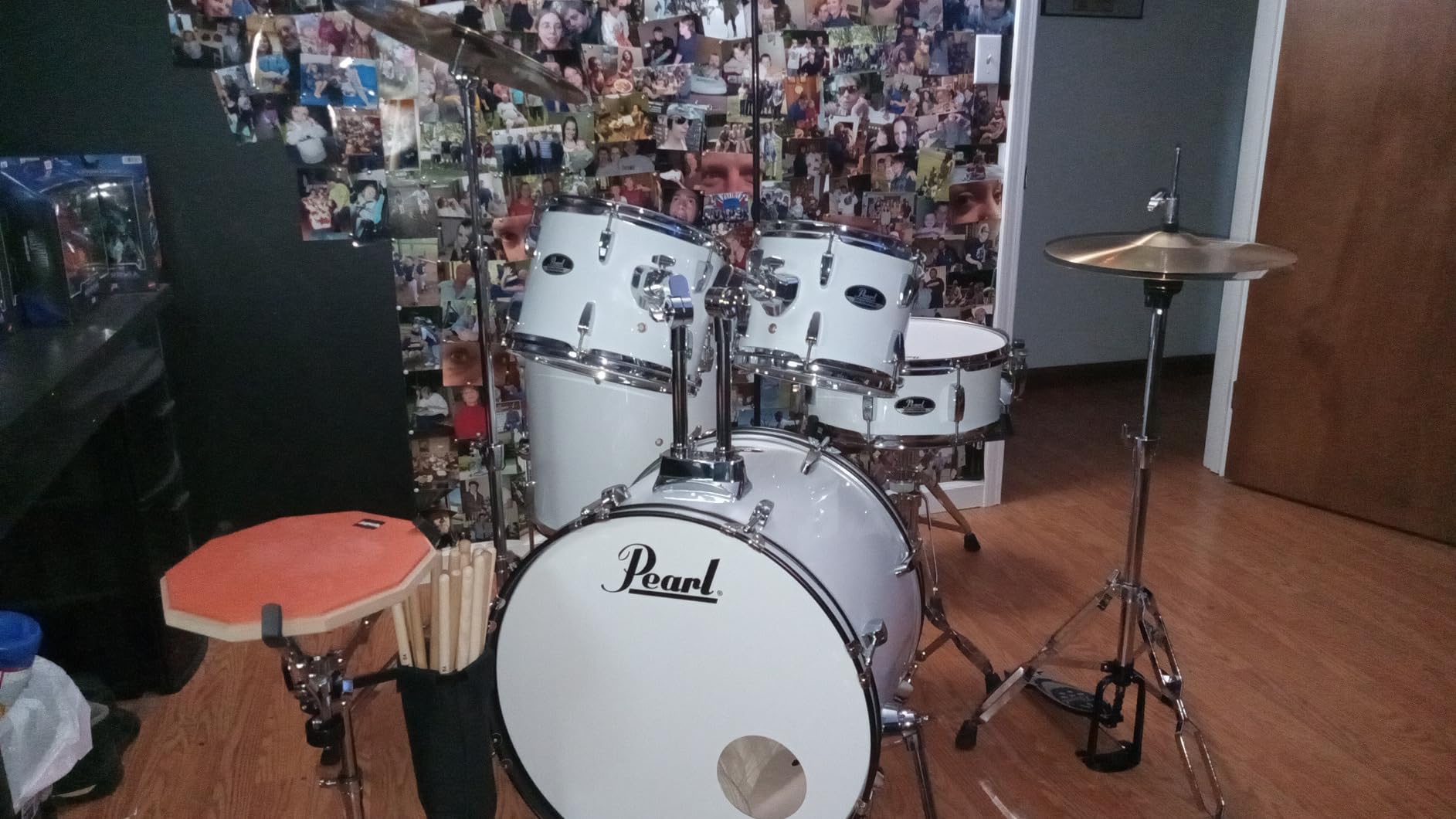 Roadshow Drum Set 5-Piece Complete Kit with Cymbals and Stands, Charcoal Metallic (RS525SC/C706) customer photo 2
