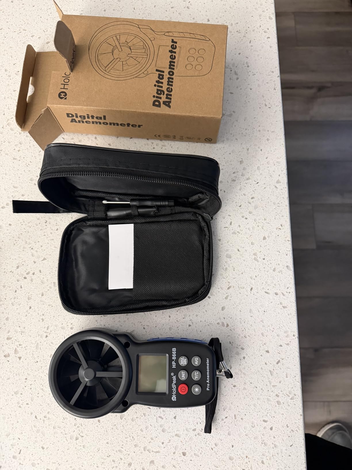HoldPeak 866B Digital Anemometer, Handheld Wind Speed CFM Meter, HVAC Air Flow Velocity Gauge Tester with Backlight, Outdoor Wind Gauge for Drone Sailing Shooting customer photo 1