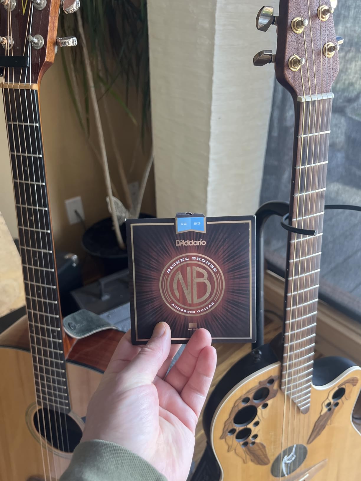 D'Addario Acoustic Guitar Strings, Nickel Bronze, NB1253, Light Gauge 12-53 customer photo 2