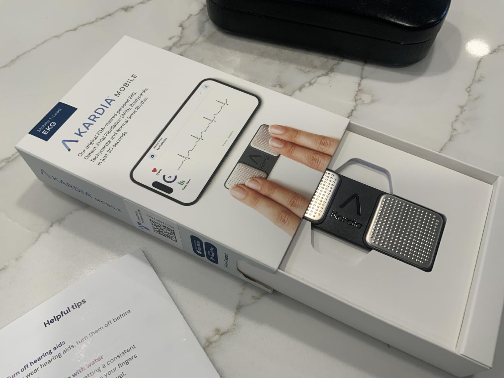 KardiaMobile 1-Lead EKG Monitor, Medical-Grade FDA-Cleared Personal Heart Monitor, Detects Normal, AFib & Arrhythmias, 30 Second Results, Works with Smartphones, Pocket Size, No Subscription Required customer photo 1