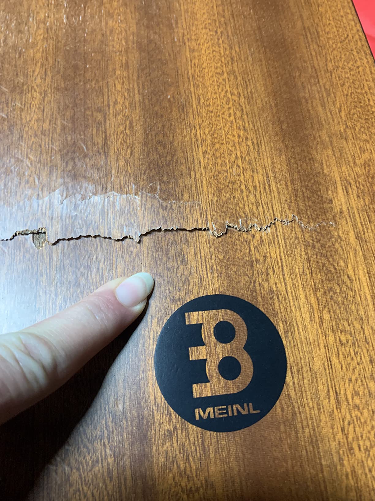 Meinl Pickup Slaptop Cajon Box Drum with Internal Snares and Forward Projecting Sound Ports - NOT MADE IN CHINA - Mahogany Playing Surface, 2-YEAR WARRANTY (PTOPCAJ4MH-M) customer photo 2