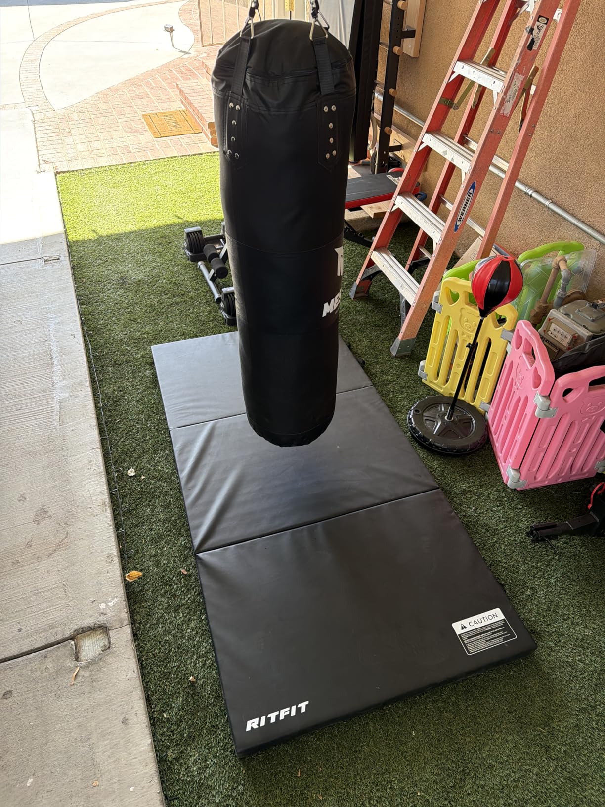 RitFit Upgraded Folding Exercise Mat, 2 Inch Thick Gymnastics Mat 3'x6',4'x8',4x10',2'x8' with Carrying Handles for Yoga, MMA, Stretching, Core Workouts and Home Gym Protective Flooring customer photo 2