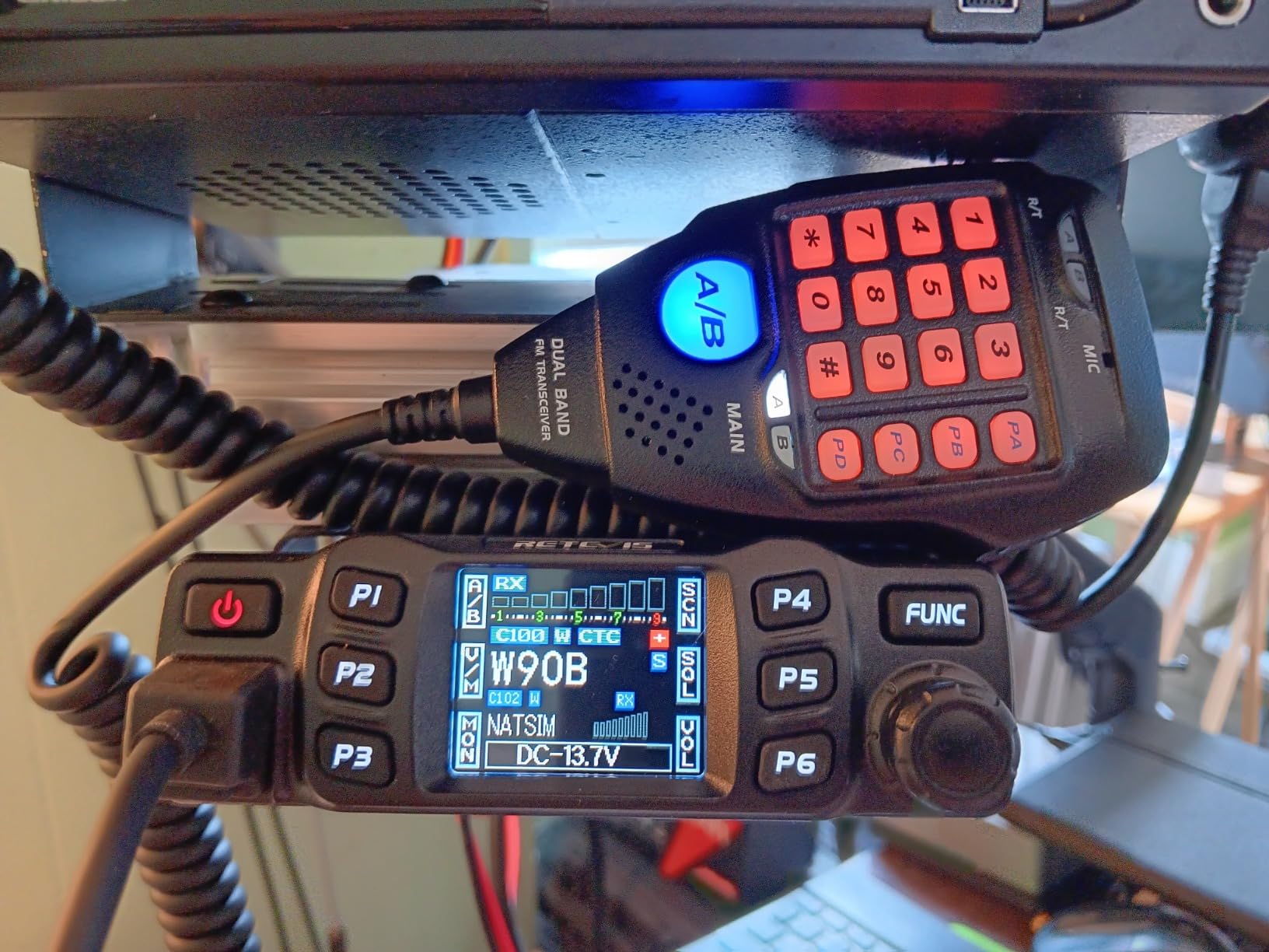 Retevis RT95 Mobile Ham Radio, 2m/70cm Dual Band Mobile Ham Radio Kit | Dual Speakers, CHIRP, 180 Rotatable LCD Screen, VOX, Ham Radio Base Station, Mobile Transceiver with Cable for Vehicle Car customer photo 2