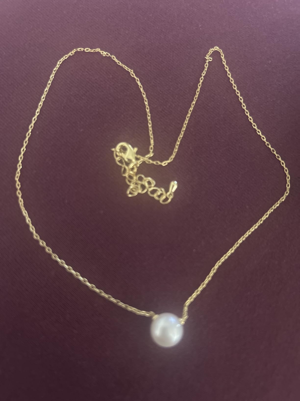PAVOI Handpicked AAA+ Freshwater Cultured Single Pearl Necklace Pendant | Gold Necklaces for Women customer photo 1