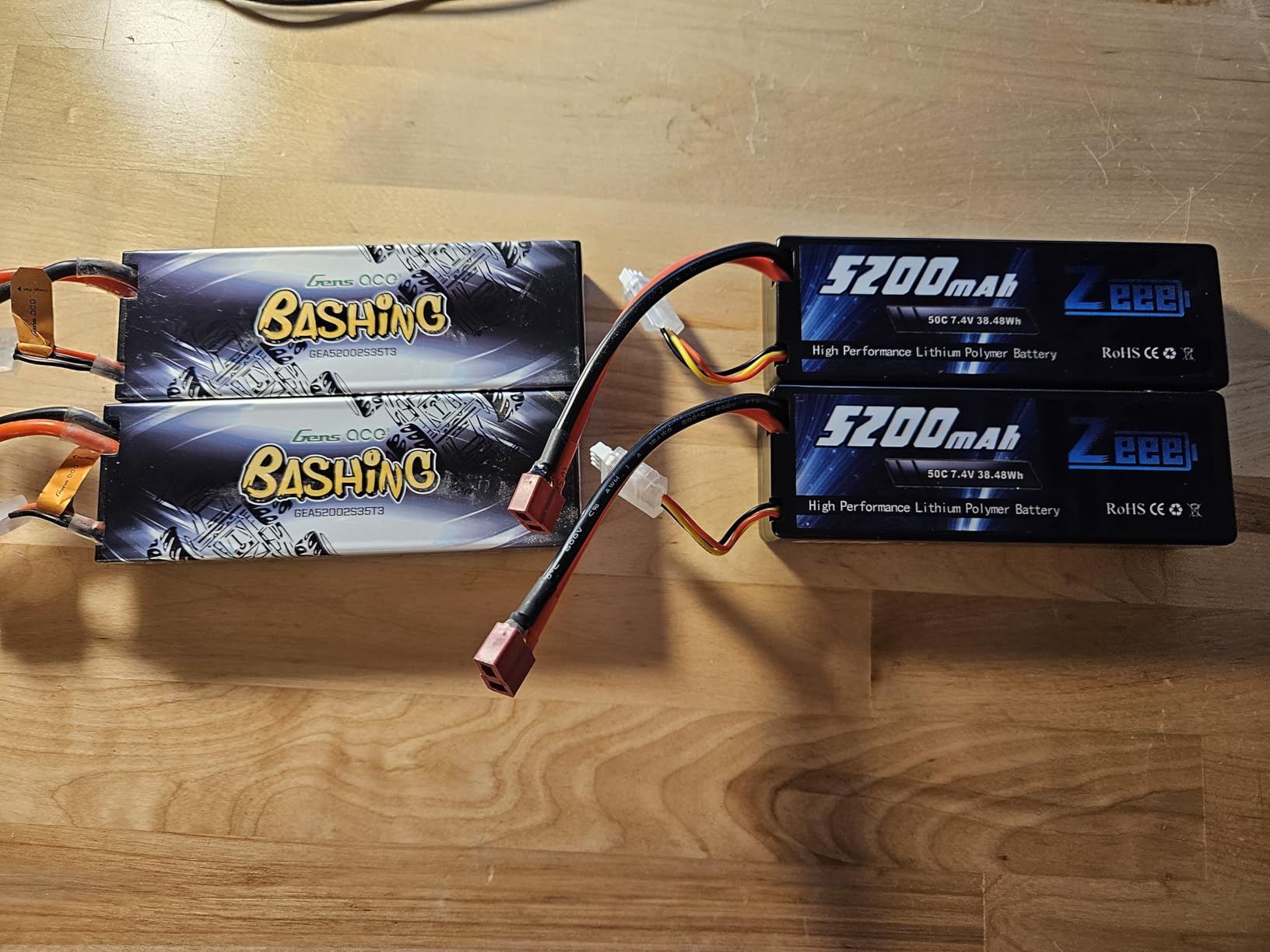Zeee 7.4V Lipo Battery 2S 50C 5200mAh Lipos Hard Case with T Connector for RC Car Trucks 1/8 1/10 RC Vehicles(2 Packs) customer photo 2