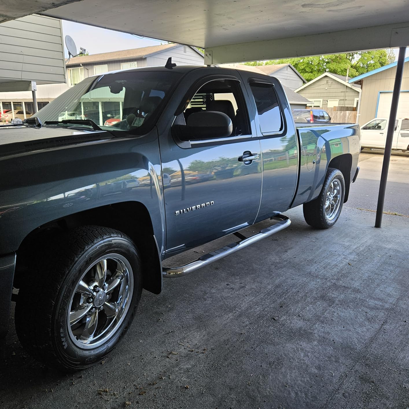 TAC Side Steps Fit Chevy Silverado/GMC Sierra 1999-2018 1500 & 1999-2019 2500/3500 Extended/Double Cab (Exclude C/K Classic) 3