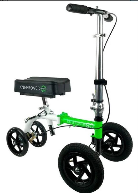 KneeRover Quad All Terrain Knee Scooter for Adults, Metallic Blue - Four Pneumatic Wheels, Heavy Duty Knee Walker For Foot Surgery, Broken Ankle Foot Injuries Recovery, Knee Crutch Alternative customer photo 2
