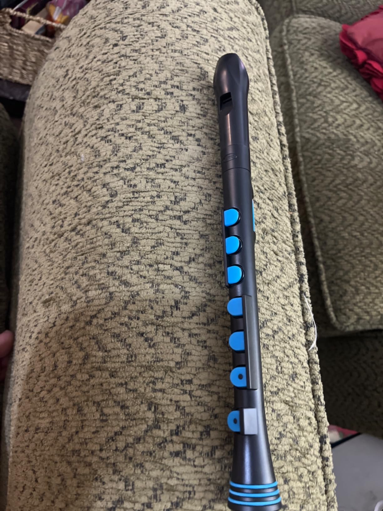 Recorder Plus Beginner Wind Instrument - Black/Black, Silicone Key System, Hard Case (Black/Blue) customer photo 1