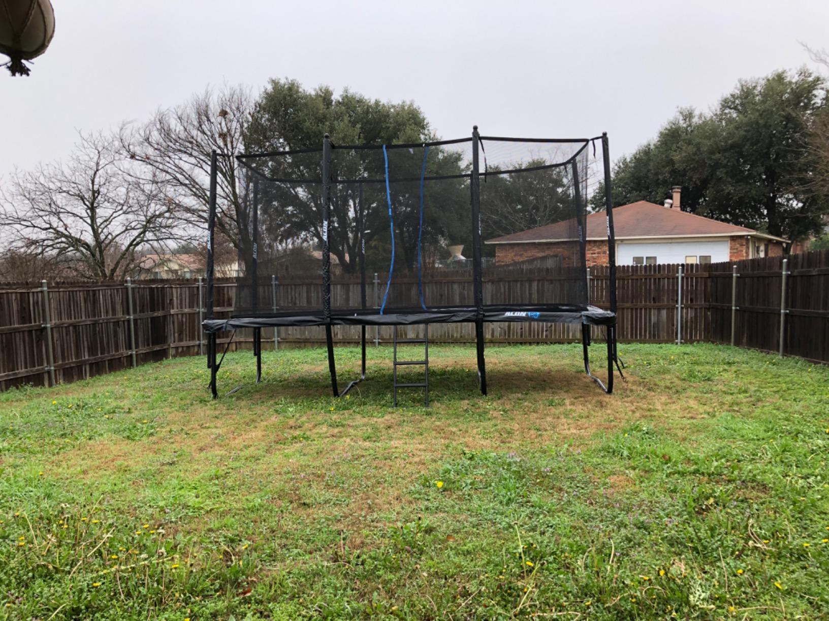 ACON 16 HD Rectangular Trampoline with Safety Enclosure & Ladder - 17 x 9.8 ft Big Rectangle Trampoline Outdoor, 140 HD Springs, SafeMat, 1,650 lbs Tested Steel Frame, 10-Year Frame Warranty customer photo 1