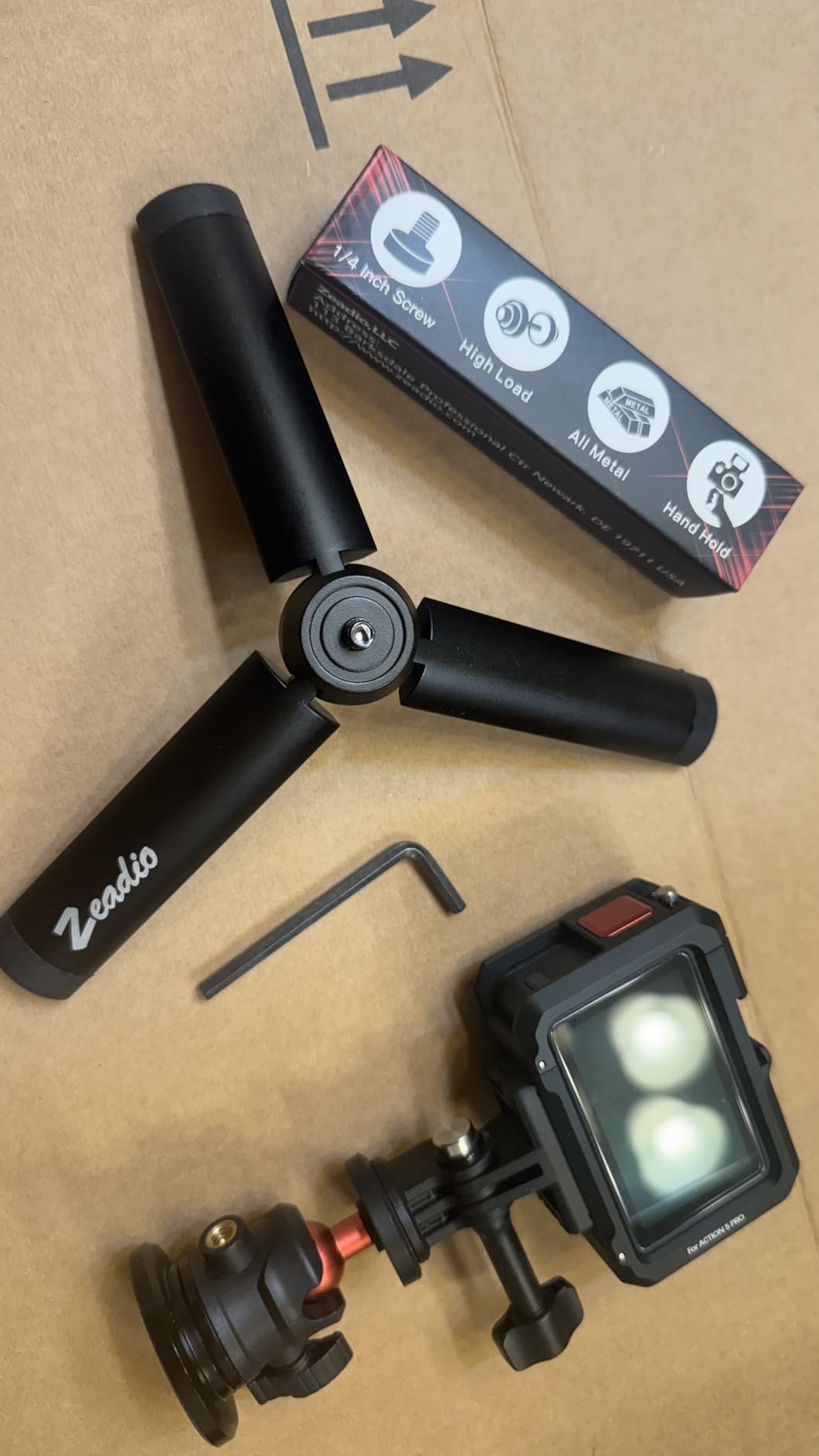 Metal Mini Tripod, Desktop Tabletop Stand Compact Tripod for Smooth 4, Osmo Mobile, Vimble 2, Gimbal Handle Grip Stabilizer and All Cameras customer photo 1