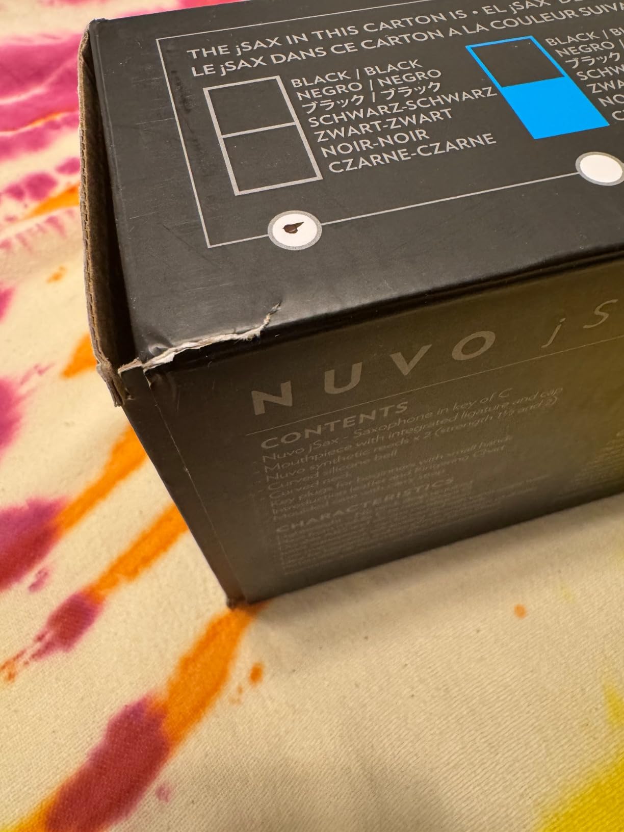 Nuvo jSax Beginner Saxophone, White/Blue (Black/Black) customer photo 1