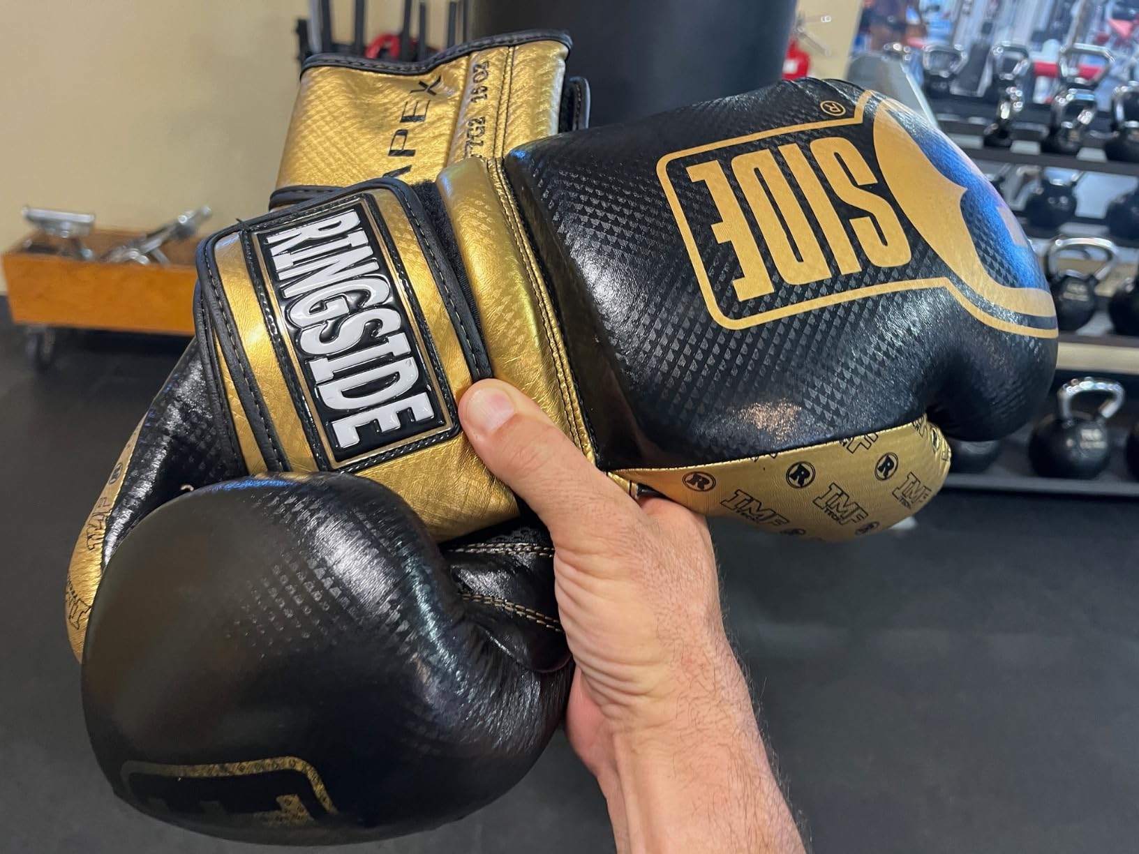 Ringside Apex Flash Sparring Gloves, IMF-Tech Boxing Gloves with Secure Wrist Support customer photo 2