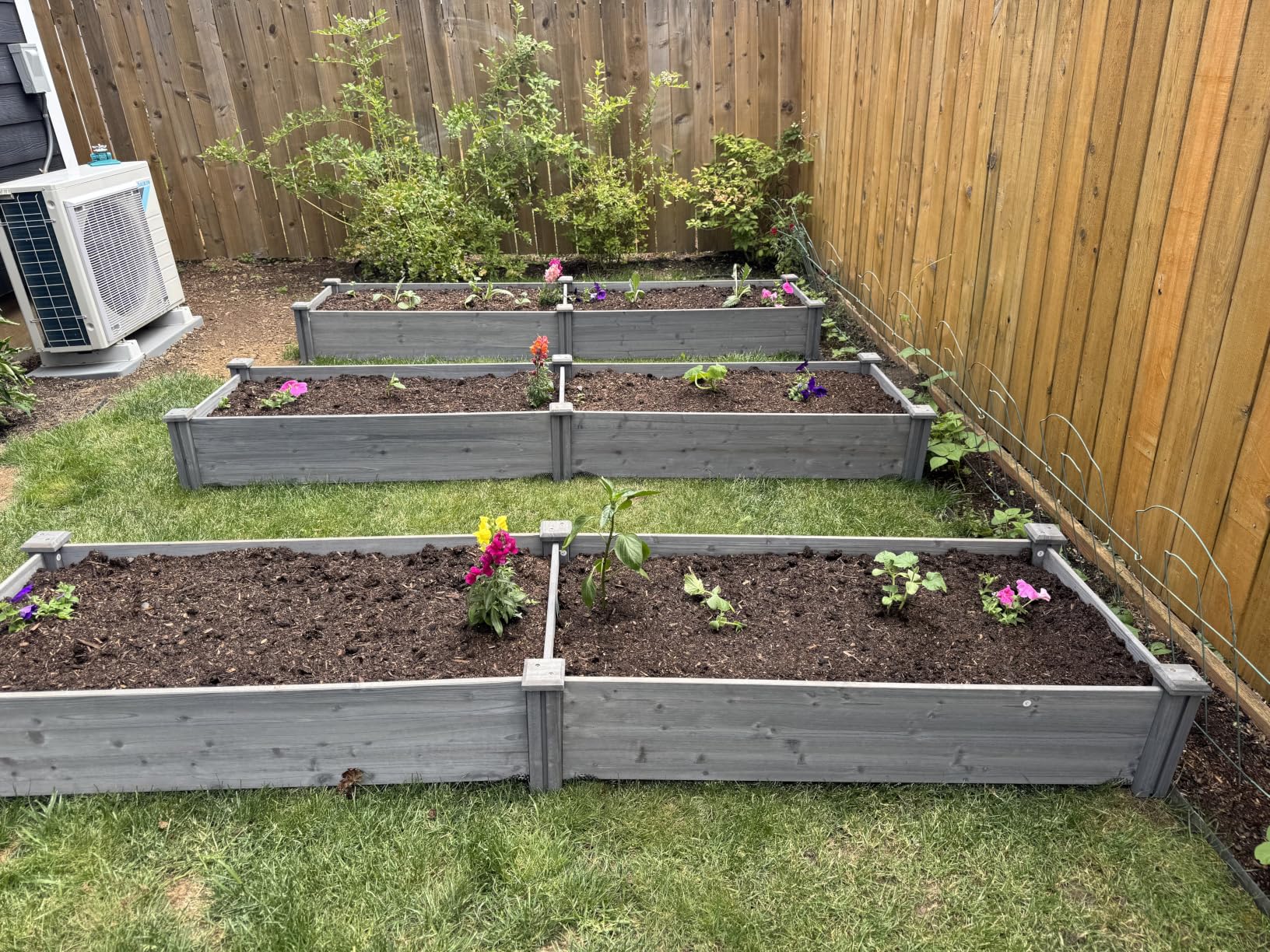 Yaheetech 8x2ft Wooden Horticulture Raised Garden Bed Divisible Elevated Planting Planter Box customer photo 1