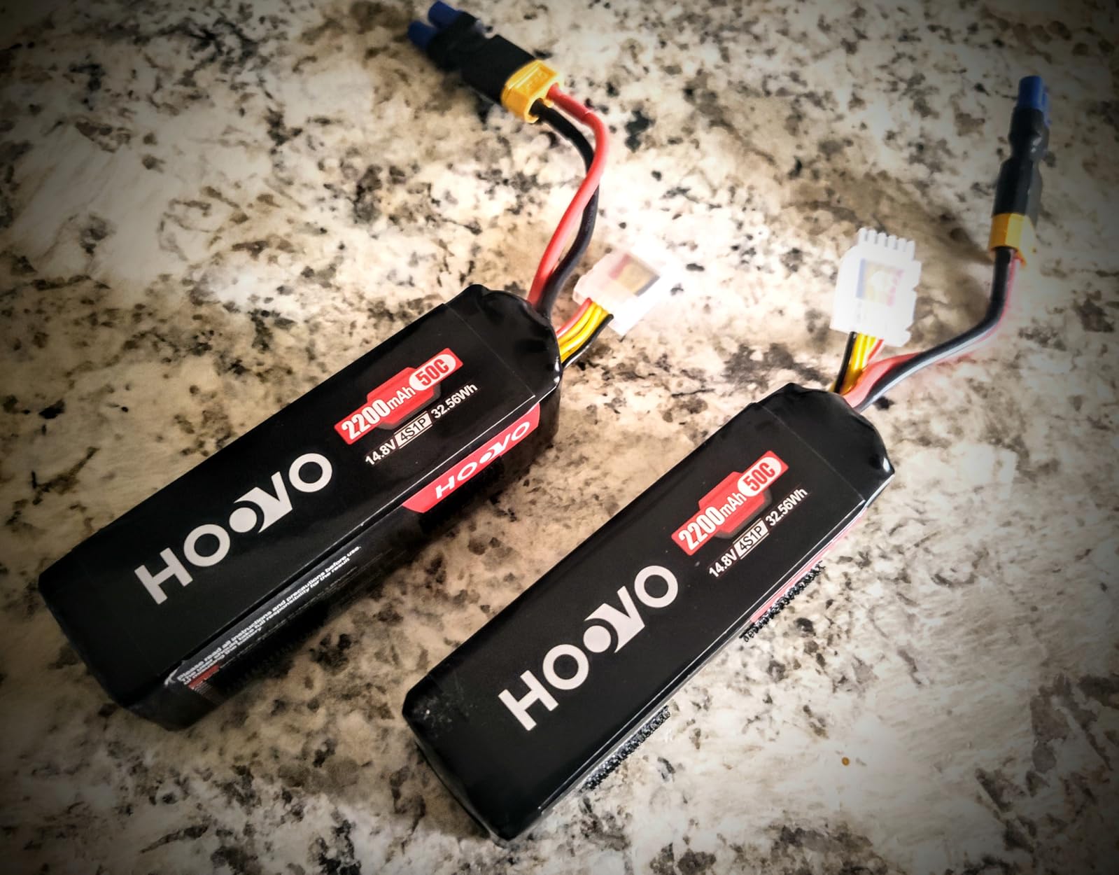 HOOVO 4S 14.8V 2200mAh 50C Lipo Battery Pack with XT60 Connector 2 Packs | for Popular RC Car RC Helicopter Airplane Quadcopter UAV Drone FPV customer photo 1