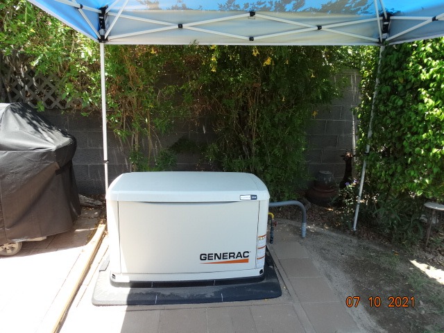 Generac Guardian 10kW Home Standby Generator with 100 Amp Transfer Switch - Automatic Whole House Backup Power, WiFi Enabled, Runs on Natural Gas or Liquid Propane customer photo 1