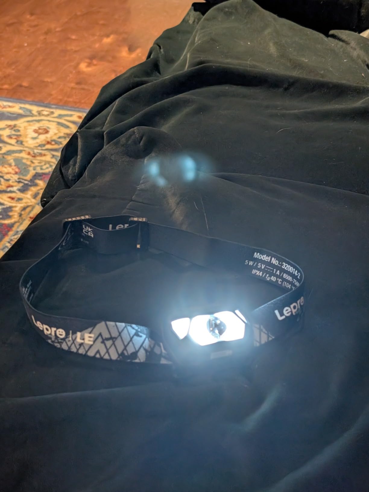 Lepro LE Headlamp Rechargeable, LED Head Lamp with 6 Modes for Camping & Hiking Gear Essentials, IPX4 Waterproof High Lumen Bright Headlight Flashlights with Adjustable Headband, USB Cable Include customer photo 1