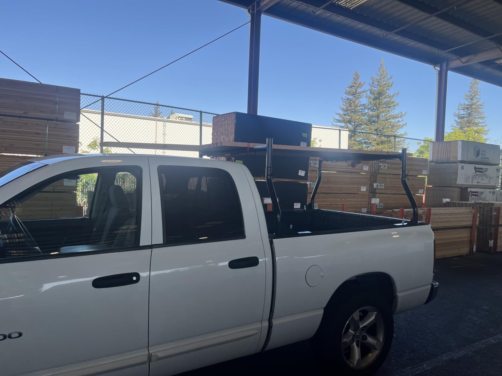 MaxxHaul 50241 Adjustable Steel Truck Ladder Rack - No Drill Installation, 500 lbs Capacity, 52