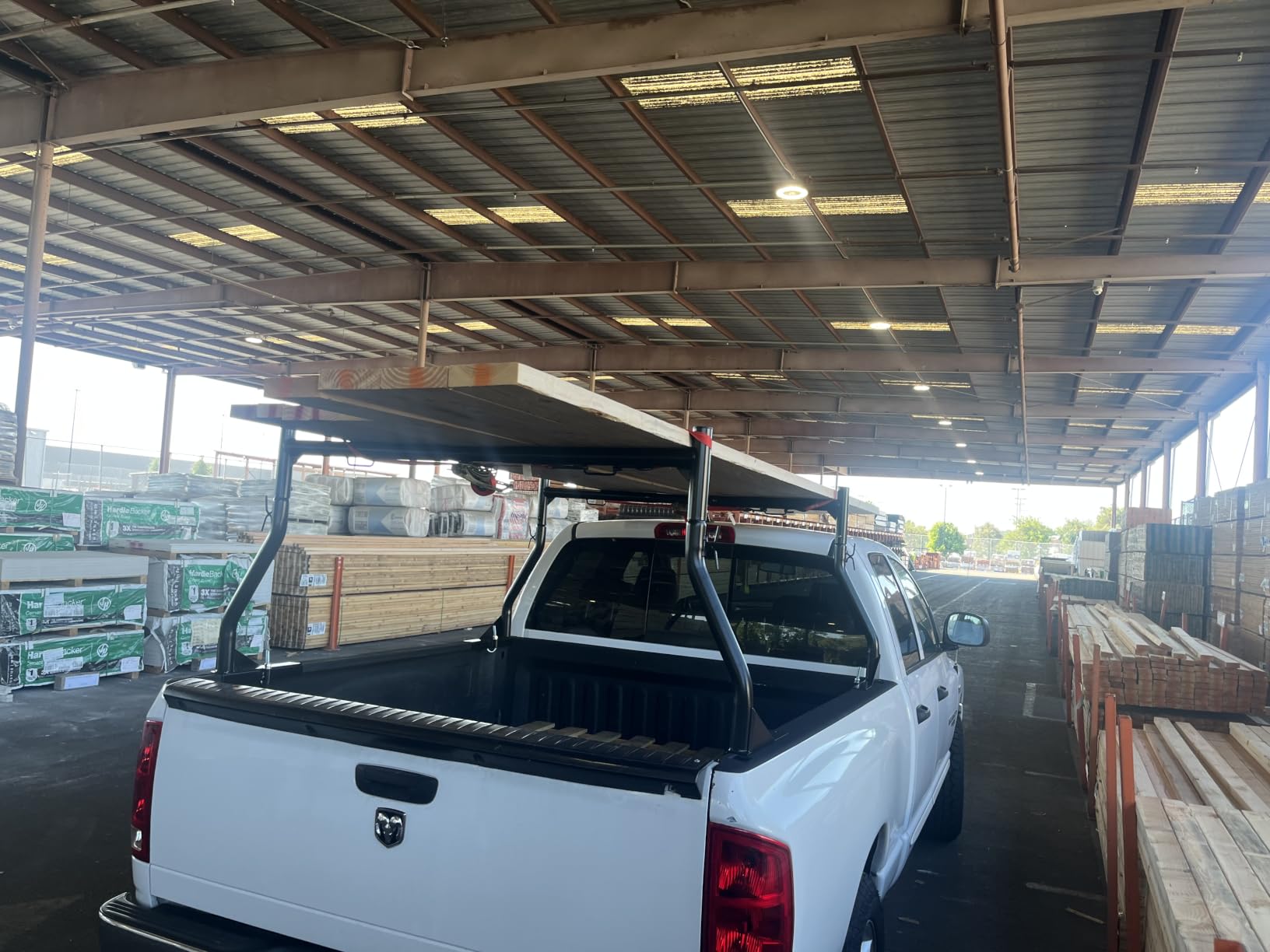 MaxxHaul 50241 Adjustable Steel Truck Ladder Rack - No Drill Installation, 500 lbs Capacity, 52
