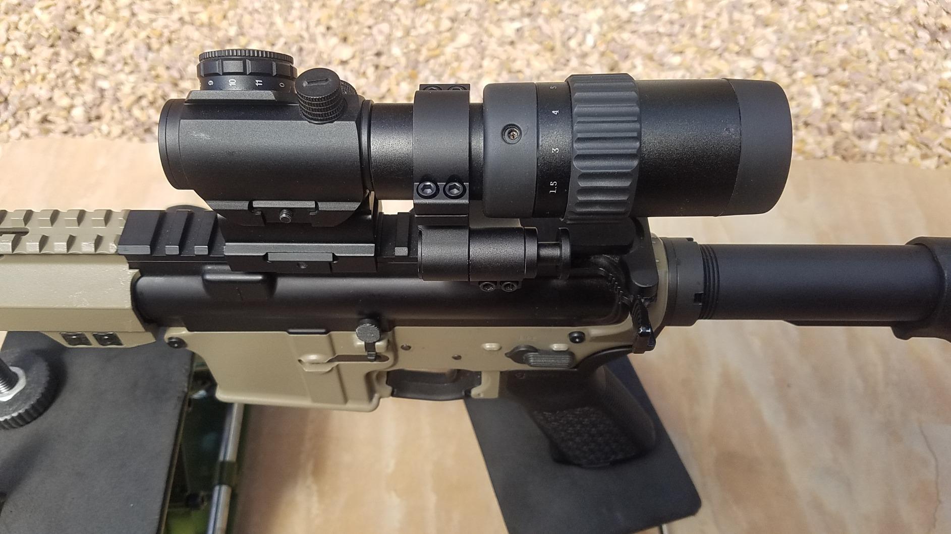 Feyachi M36 1.5X - 5X Red Dot Sight Optics Magnifier with Flip to Side Mount customer photo 1