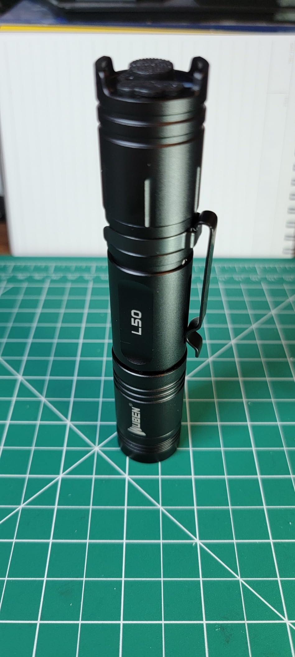 WUBEN L50 Rechargeable Tactical Flashlight, 1200 High Lumens Super Bright Handheld Flashlighs, IP68 with 5 Mode Pocket Light, LED Tail Switch Flash Light for Emergencie Camping Home Inspection Repair customer photo 2