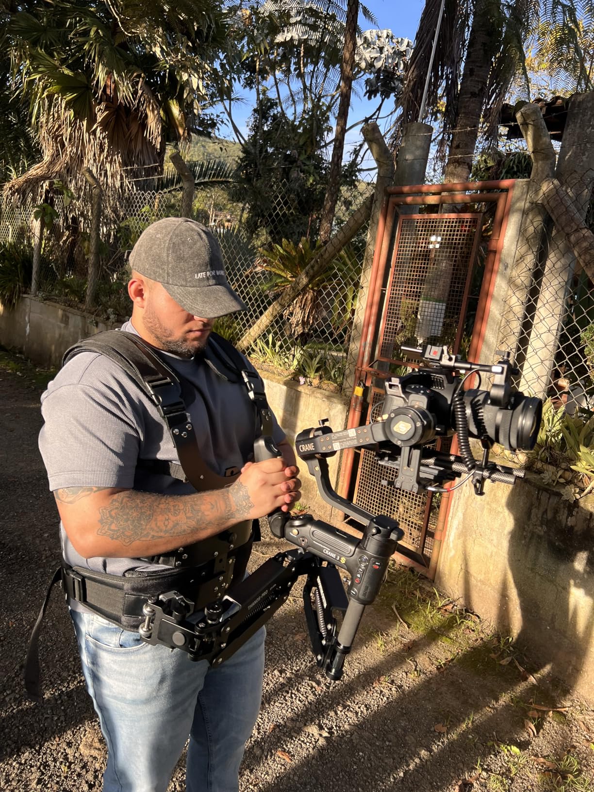 DF DIGITALFOTO Thanos Pro Video Camera Gimbal Support Vest Stabilizer System with Adapter Arm 5.5-26 lbs Compatible with ZHIYUN Crane 3S/FeiyuTech Scorp Pro DJI RS3/RS 3 Pro/RS4/RS5 Gimbal customer photo 1