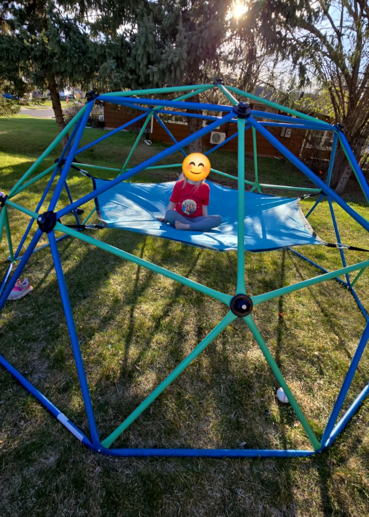 Zupapa 10FT Climbing Dome, Outdoor Jungle Gym for Kids with Climbing Grip - Geometric Dome Climber Supports 1000LBS customer photo 1