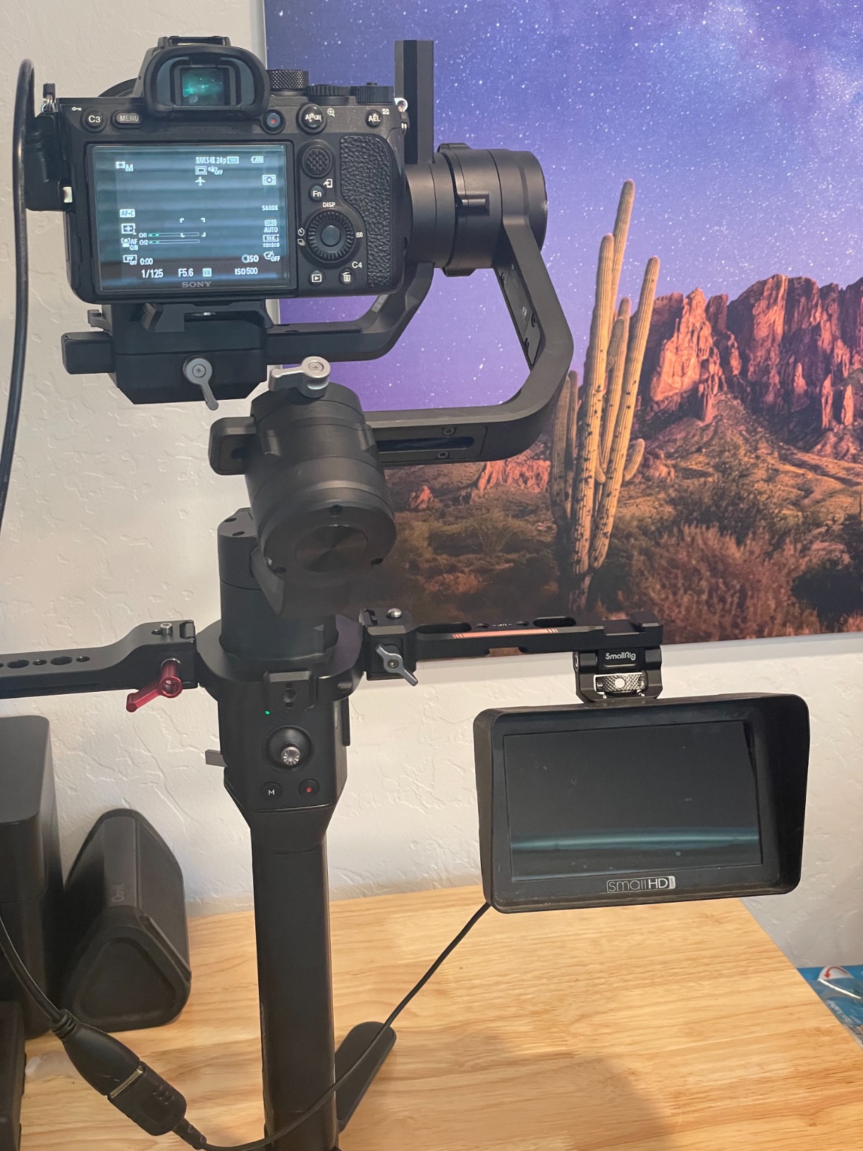 SmallRig Adjustable Camera Monitor Mount with Quick Release NATO Clamp, Cold Shoe Mount, Anti-Twist Design for DJI RS 5 / RS 4 Mini/RS 4 / RS 4 Pro/RS 2 / RSC 2 / RS 3 / RS 3 Pro/RS 3 Mini customer photo 1