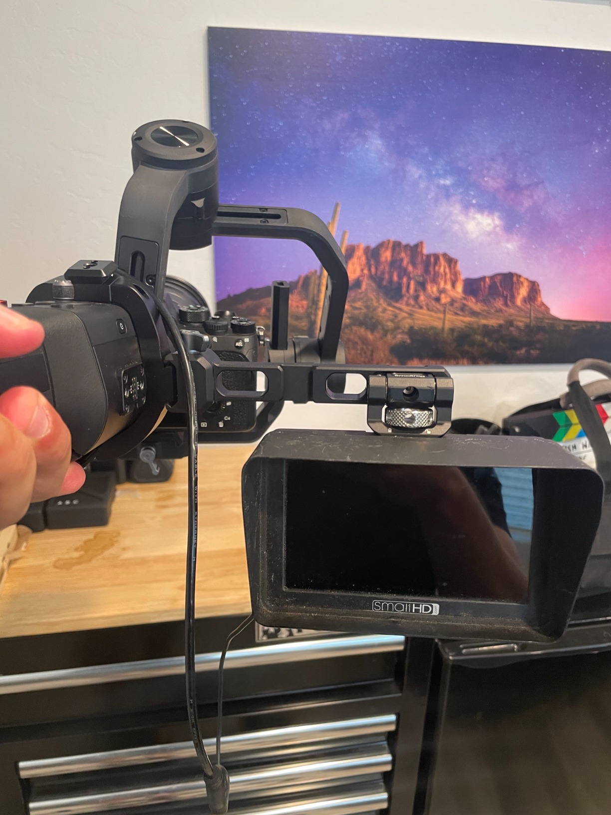 SmallRig Adjustable Camera Monitor Mount with Quick Release NATO Clamp, Cold Shoe Mount, Anti-Twist Design for DJI RS 5 / RS 4 Mini/RS 4 / RS 4 Pro/RS 2 / RSC 2 / RS 3 / RS 3 Pro/RS 3 Mini customer photo 2