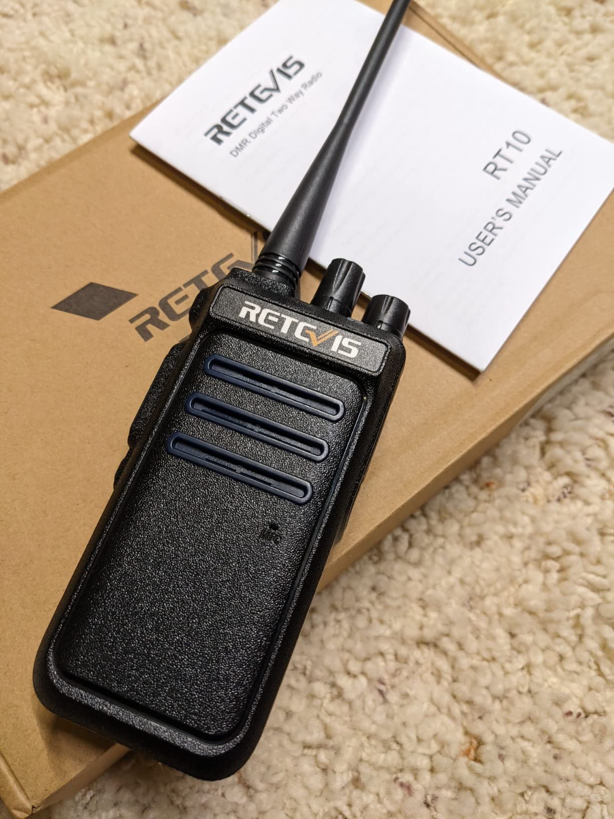 Retevis RT10 Digital 2 Way Radio with Group Call, for Warehouse,2 Pack | DMR,Professional Walkie Talkie Long Range,Durable,Heavy Duty, Rechargeable Longer Battery Life,Dual Time Slot,Dual Mode customer photo 1