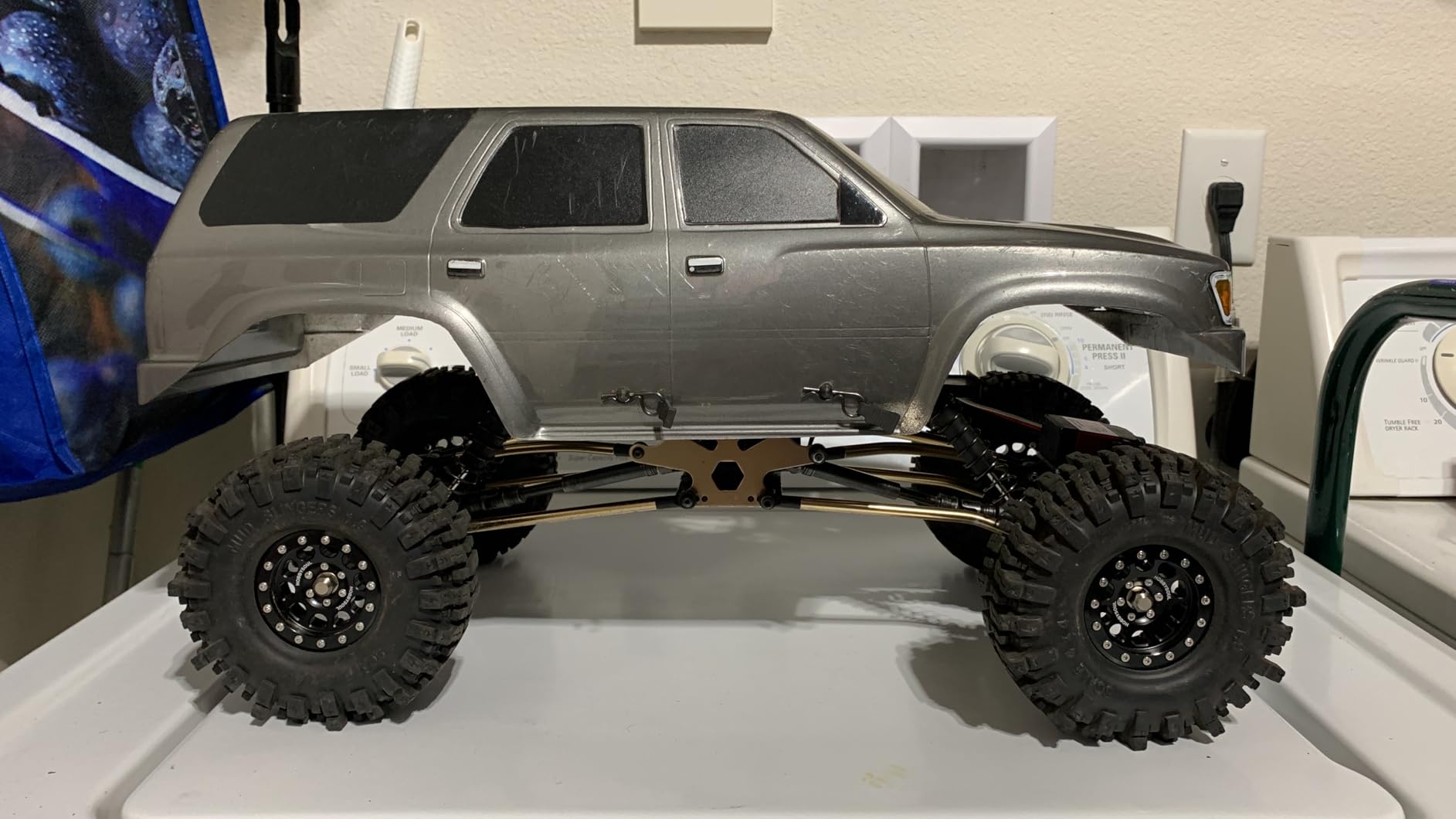 1.9 Beadlock wheels and tires 120mm Tall Soft Sticky 1.9 Mud Slingers T8 Tires & Aluminum Rims For RC 1/10 Crawler TRX4 SCX10 Gen8 Upgrades customer photo 2