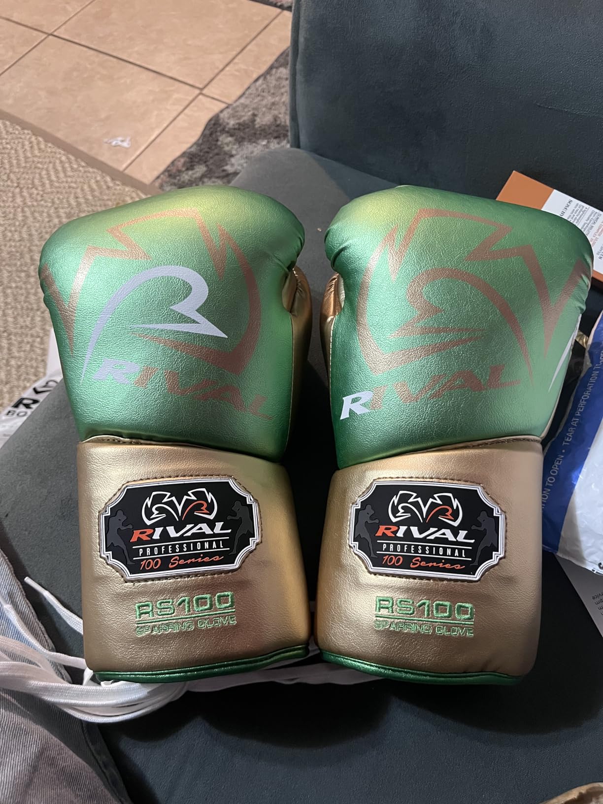 RIVAL Boxing RS100 Professional Lace-Up Sparring Gloves, Handcrafted with Super-Rich Microfiber PU customer photo 1