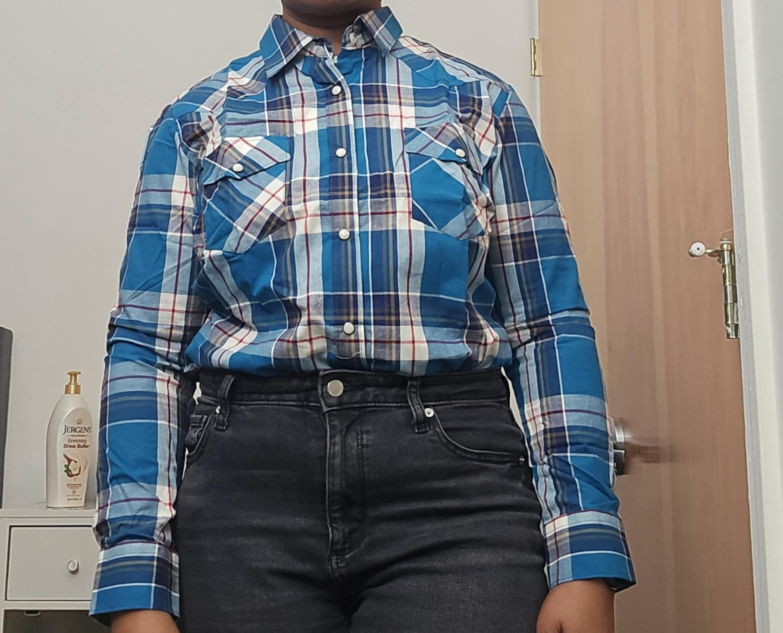 PASHARTUK Western Shirts for Women Cotton Long Sleeve Shirts for Women with Snap Buttons Plaid Shirts for Women customer photo 1