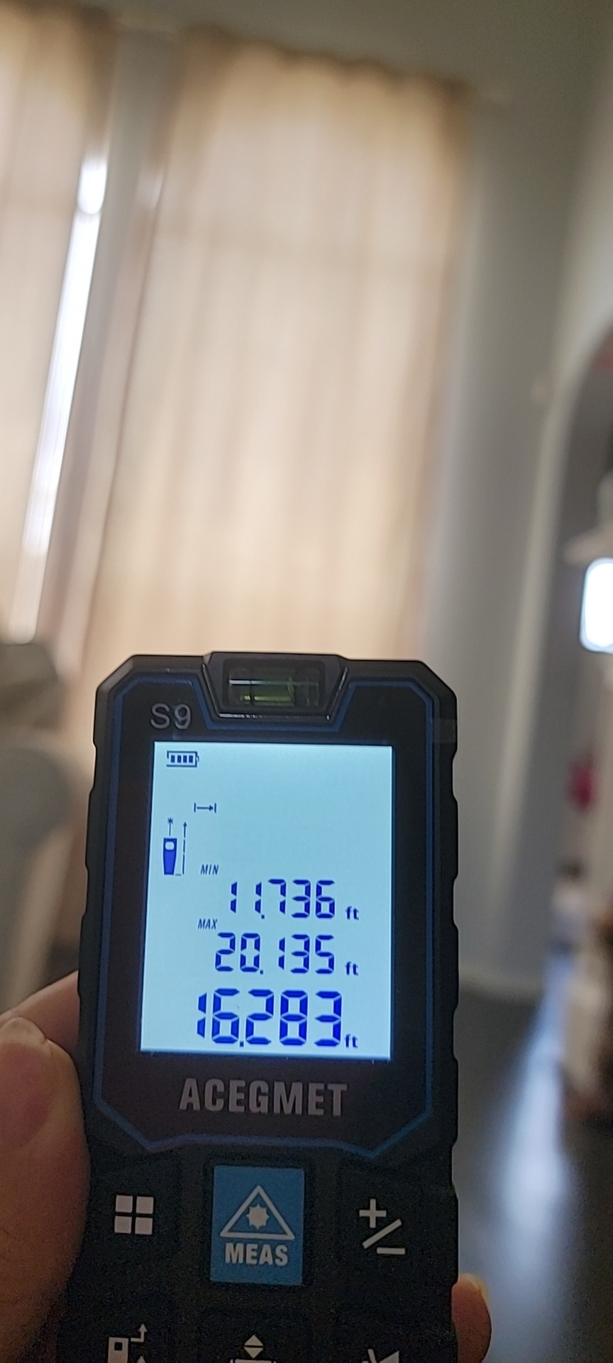 S9 229ft/70m Laser Measuring Tool, LCD Backlit Display, IP54 Waterproof, Pythagorean Mode customer photo 2