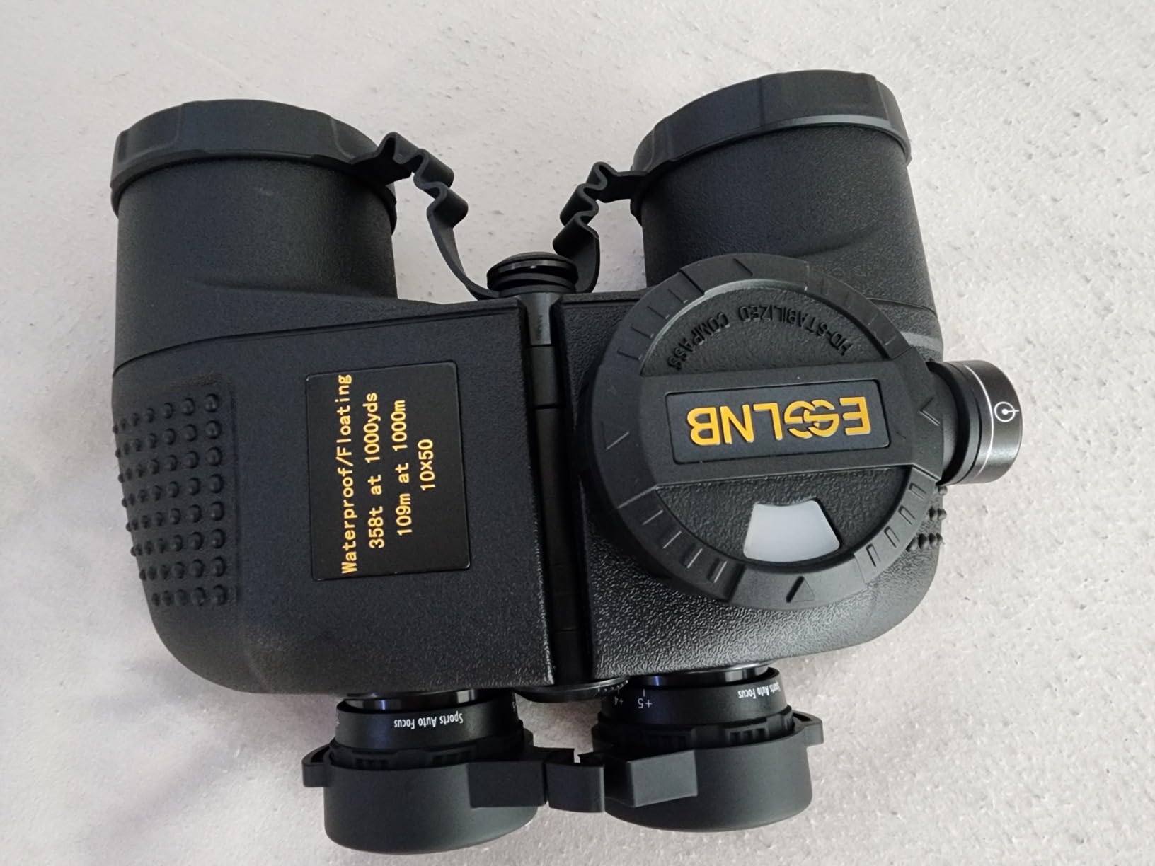 ESSLNB 10X50 Marine Binoculars with Illuminated Rangefinder, Compass, IPX7 Waterproof, BAK4 Prisms, for Navigation, Hunting, Includes Strap and Carrying Bag customer photo 1