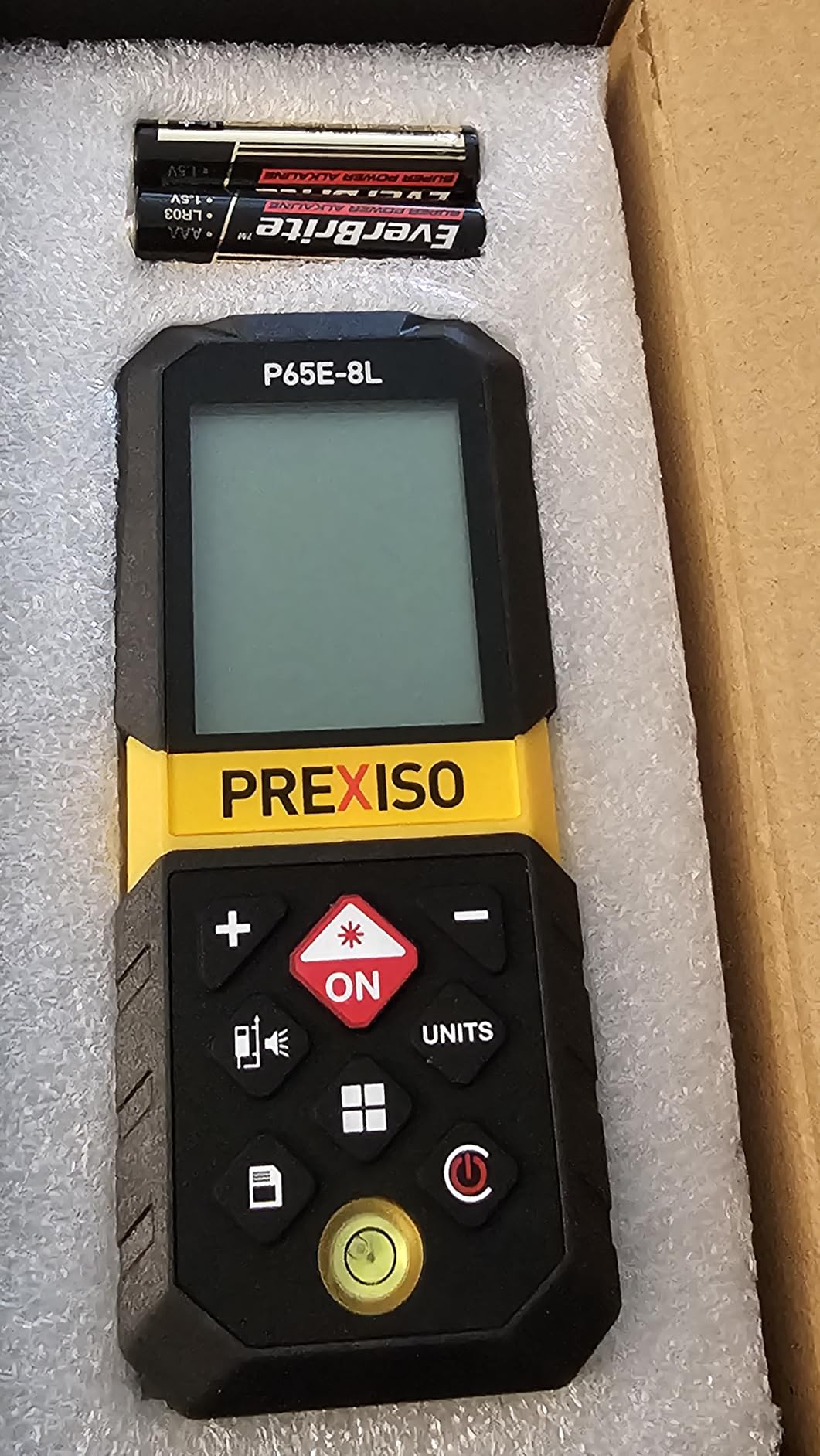 PREXISO Laser Measure, 215Ft Laser Measurement Tool with Extension for Diagonal Measuring Ft/Ft+in/in/M Units - Pythagorean Mode, Area Volume -100 Sets Data Storage, Medidor Laser Distance Meter customer photo 1