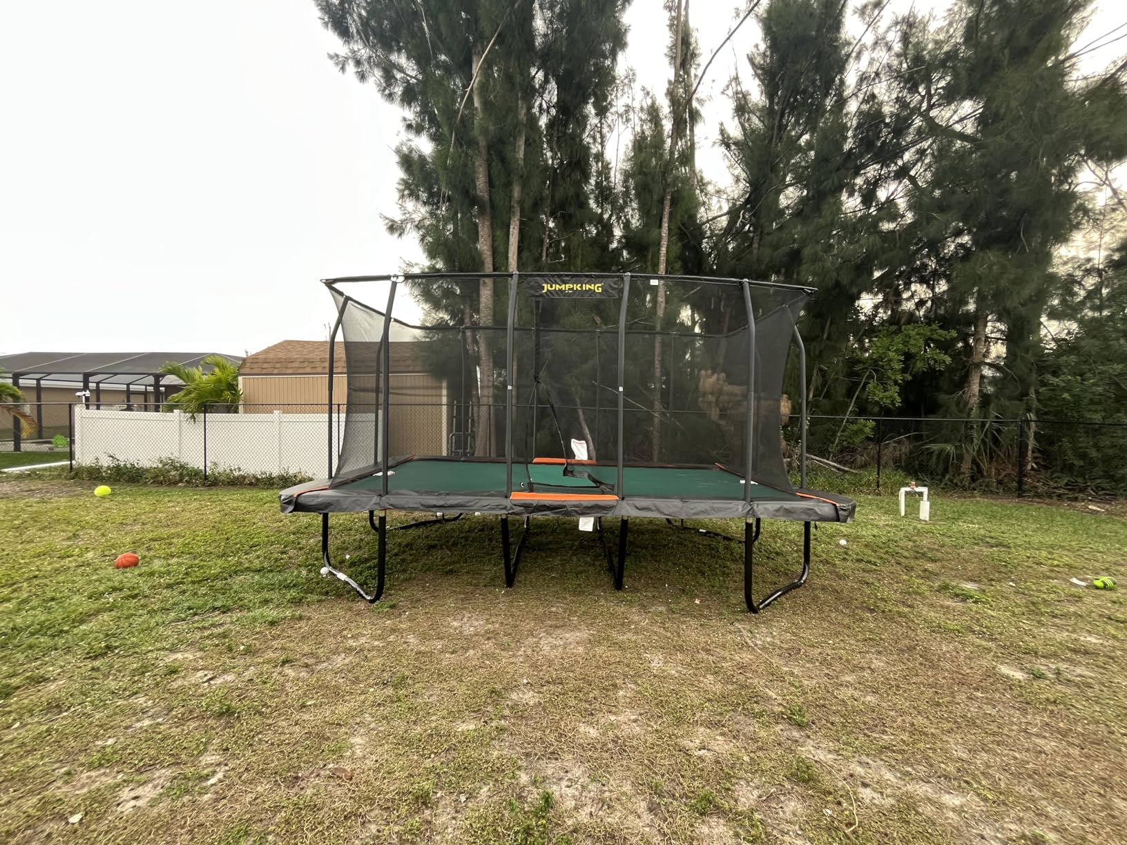 JumpKing Rectangle Trampoline Outdoor with Enclosure, Ladder, and Net, Large Recreational Trampoline for Kids and Adults, ASTM Compliant, Heavy Duty, Weather-Resistant, 1200LBS Capacity customer photo 2
