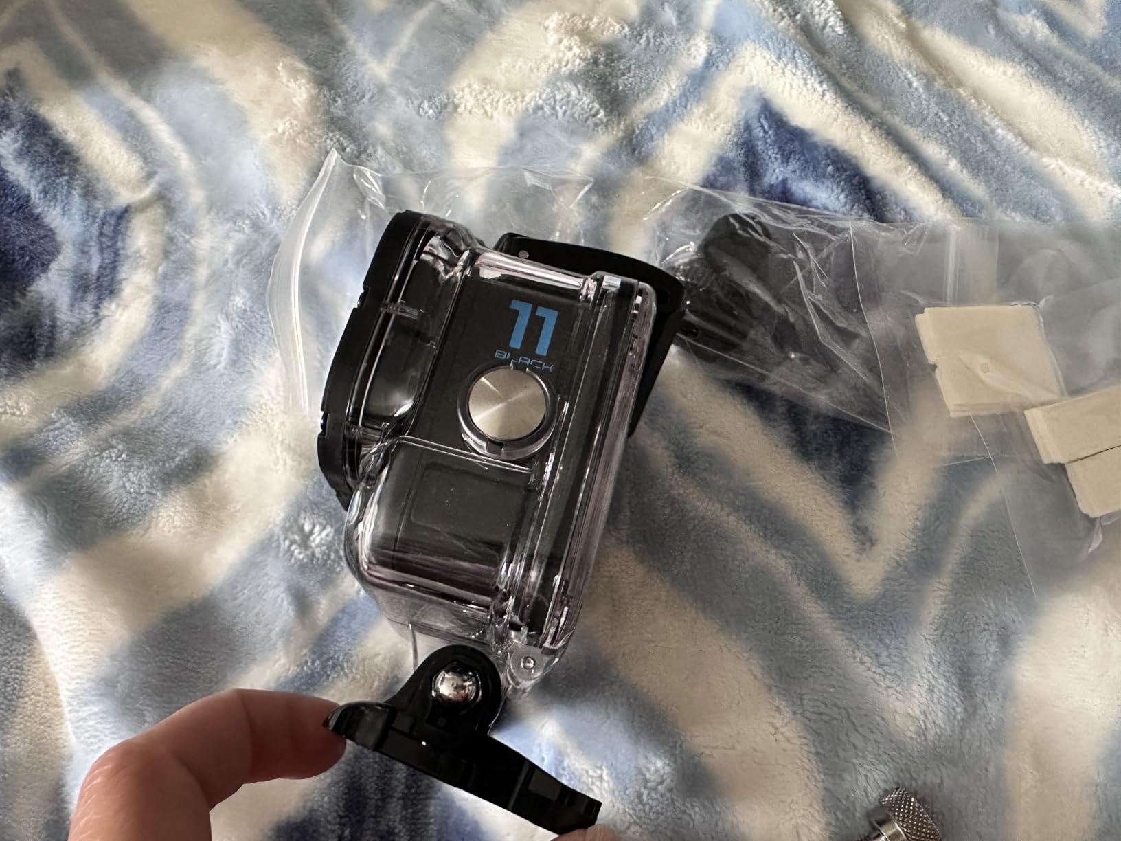 Waterproof Case for GoPro Hero 13 12 11 10 9 Black, 196FT/60M Underwater Protective Diving Housing with Accessories, Built-in Dual Cold Shoe Mount to Connect Video Light and Microphone customer photo 2