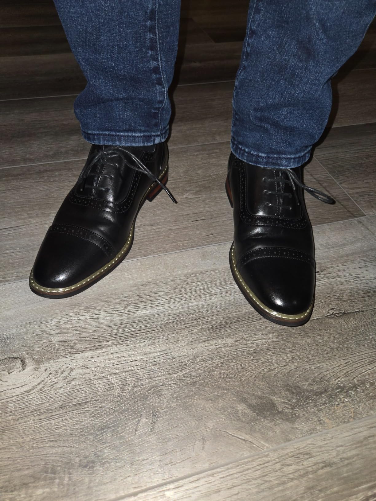 Men's Classic Formal Dress Shoes Business Oxford Derby customer photo 2