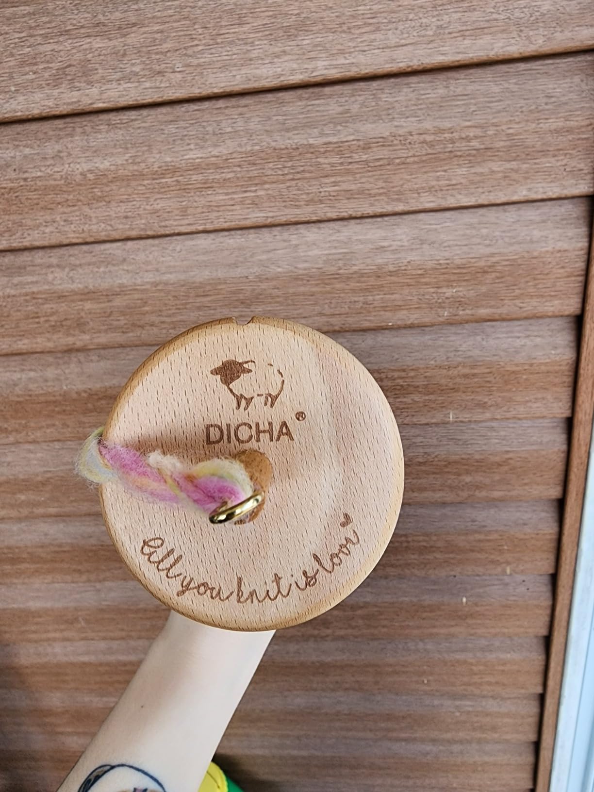 DICHA 3 Inch Drop Spindle Kit- High Low Whorl Wooden Spindles with 5.6 Oz Merino Wool/Top and Instructions-Weaving Spinning Wheels for Beginners-All in A Gift Box customer photo 1