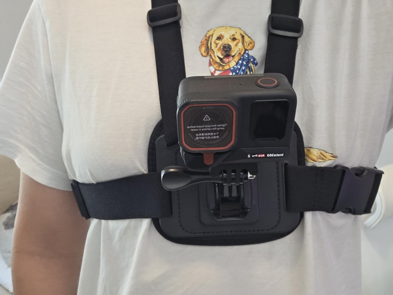 Suptig Chest Mount, Adjustable Chest Strap, Breathable Material Compatible for Gopro Hero 12 Hero 11 Hero 10 Hero 9 Hero 8 Hero 7 Hero 5 Hero 4 Hero 3, AKASO, DJI osmo and More Action Cameras (Black) customer photo 2